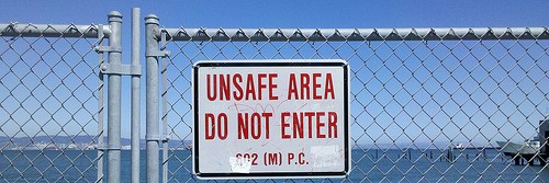 unsafe area